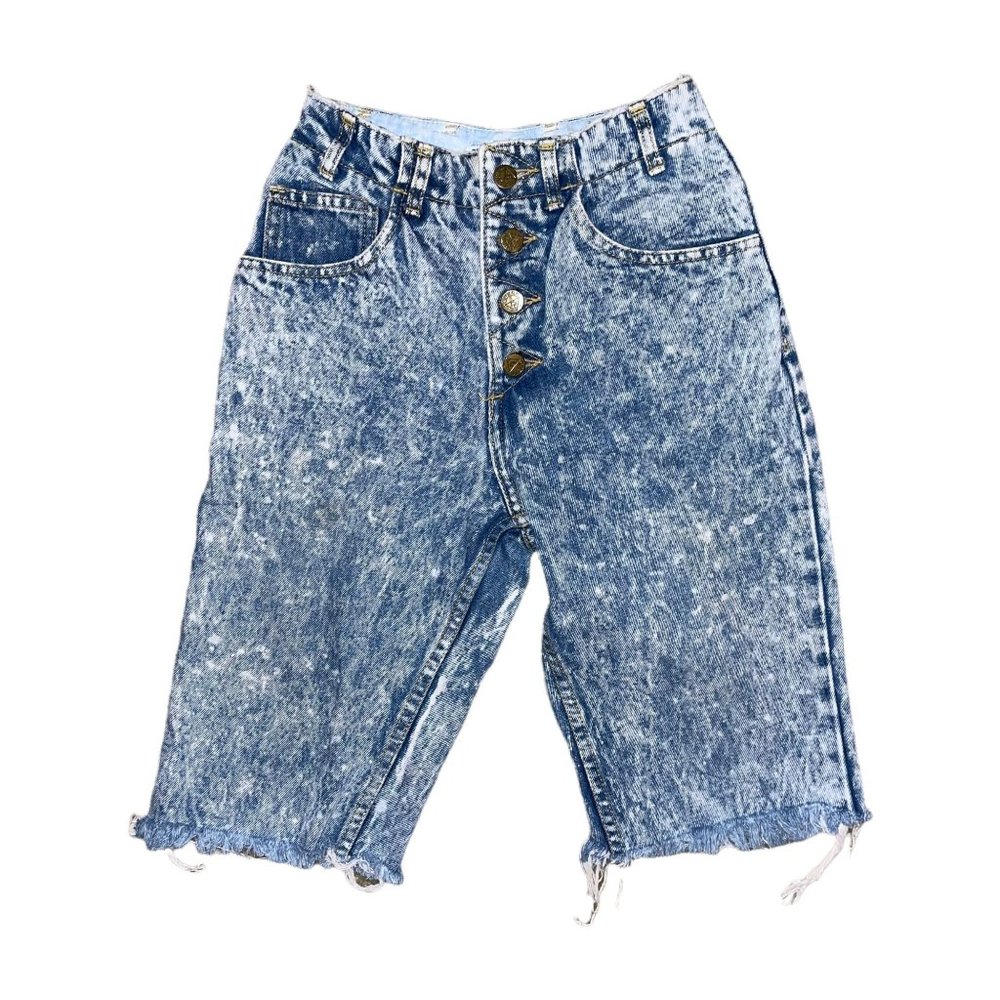 Guess Georges Marciano Vintage Distressed Stonewashed High Rise Shorts 26